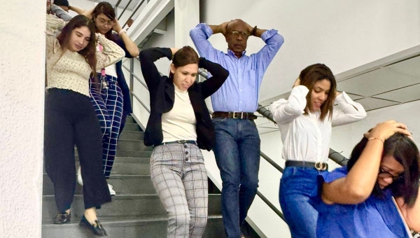 Promipyme-COE realizan simulacro sísmico con sus colaboradores